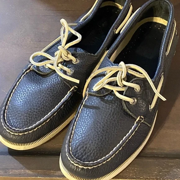 Sperry Original Navy Leather Boat Shoes - Picture 4 of 9